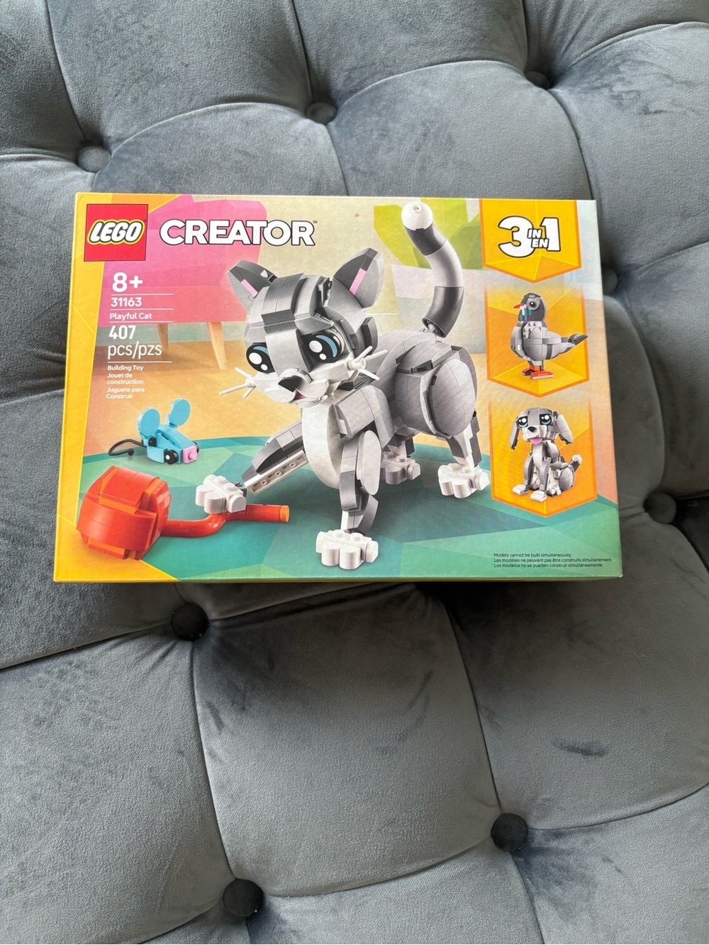 LEGO Creator 3 in 1 Playful Cat Building Toy with 3 Cat, Dog or Pigeon 31163